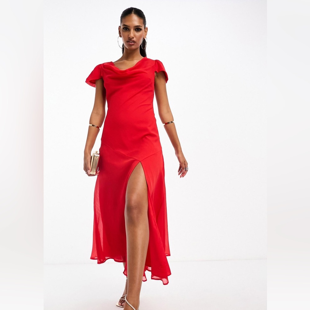 Chiffon Midi Dress